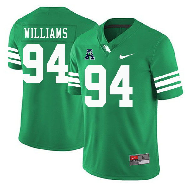 #94 Jayden Williams North Texas Mean Green College Football Jerseys Stitched-Green